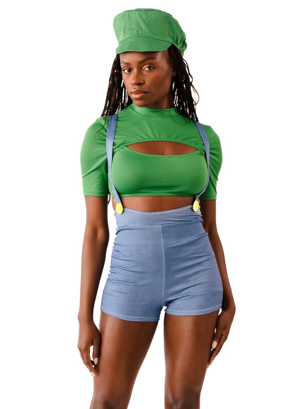 6888 Super Plumber Costume - Green Bros Outfit, Adult Halloween Festival